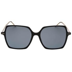 Hugo Boss Vierkante zonnebril heren (Zwart/Goud/Grijs)