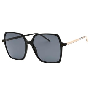 Hugo Boss Vierkante zonnebril heren (Zwart/Goud/Grijs)