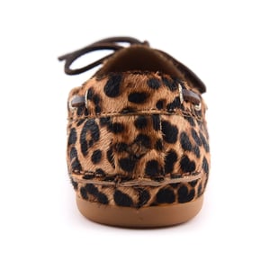 Sperry Slimboat Leren Dames Leopard Standaard Bootschoenen