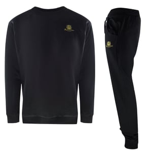 Aquascutum Heren Crest Crew Neck Tracksuit Set (Zwart)