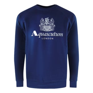 Aquascutum Heren London Logo Crew Neck Trainingspak Set (Marineblauw)