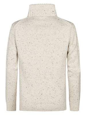 Petrol Industries - Heren Gebreide Half-Zip Trui Denver - Wit