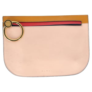 Marni Tricolor Clutchtas met Rits in Meerkleurig Leer