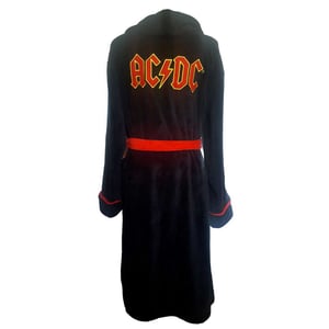 AC/DC Unisex Adult Logo Coral Fleece Dressing Gown (Zwart)