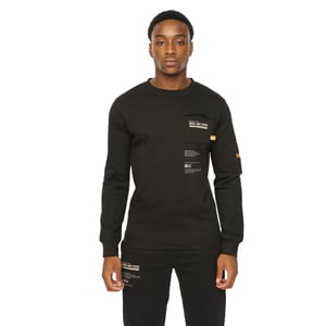 Duck and Cover Heren Applewood Sweatshirt (Zwart)