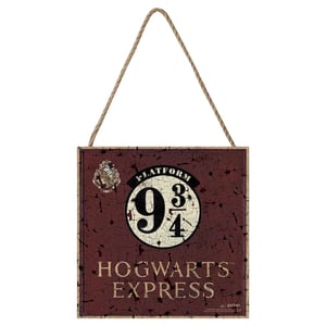 Harry Potter Zweinsteinexpress Perron 9 3/4 Houten Plaquette (Bourgondië)