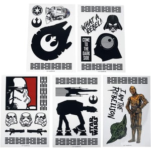 Star Wars Force Stickers (Pakket van 29) (Zwart/Wit)