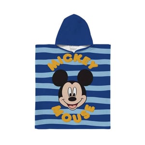 Disney Kinder/Kids Mickey Mouse Streep Handdoek met kap (Veelkleurig)