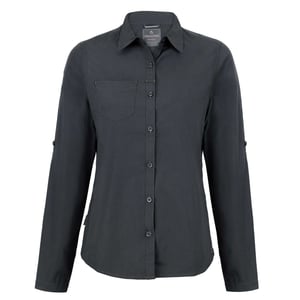 Craghoppers Dames Kiwi Lange Mouw Shirt (Carbon Grijs)