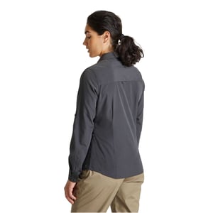 Craghoppers Dames Kiwi Lange Mouw Shirt (Carbon Grijs)