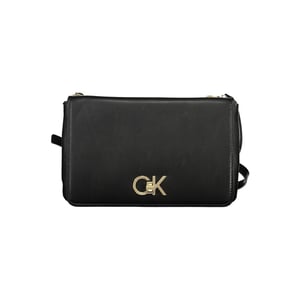 Ck Monogram Flap Schoudertas Zwart
