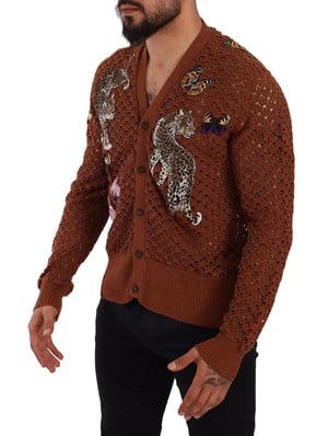 Gebreide Cardigan Luipaard Vlinder