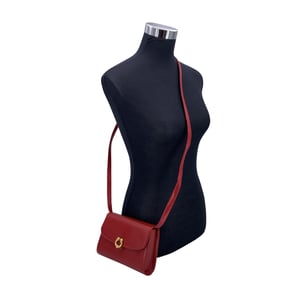 Vintage leren crossbodytas van Gucci