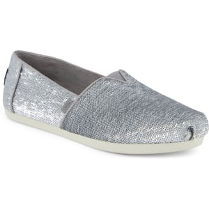 TOMS Alpargata Sequins Textiel Dames Zilveren Espadrilles