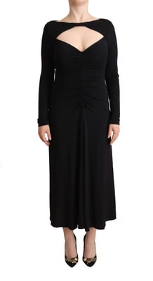 Pinko Lange Mouwen Jersey Midi Jurk Aline