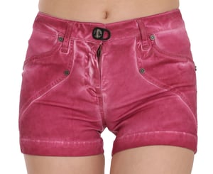 Plein Sud Pan70241 Roze Denim Shorts