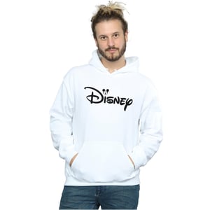 Disney Heren Mickey Mouse Hoofd Logo Hoodie (Wit)