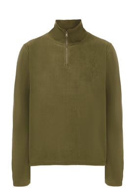 Mo Fleece trui Heren kaki