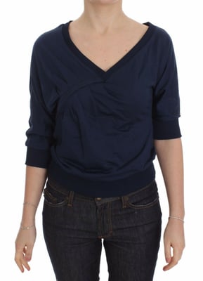 V-hals Gebreid Top Casual Stijl