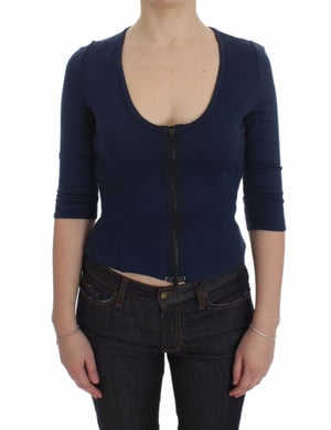 Exte Zipup Blouse Driekwart Mouwen