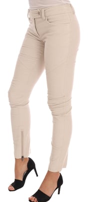 Katoenen Broek Met Rits in Bikerstijl
