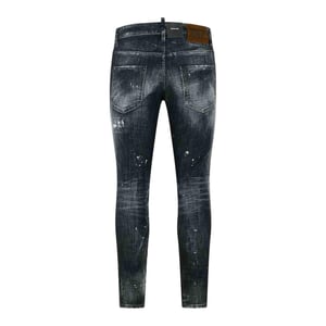 Dsquared2 Zwarte Skaterjeans Met Rocky Mountains-wassing