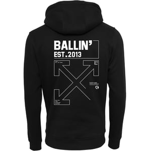 Ballin Est. 2013 Hoodies Backprint Cross Hoodie Zwart
