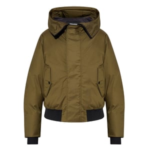 Dsquared2 Techno Down Militair Groene Bomberjack Met Capuchon