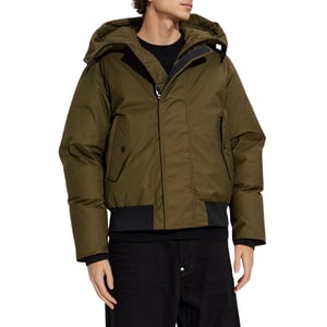 Dsquared2 Techno Down Militair Groene Bomberjack Met Capuchon