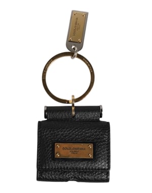 Leren Sleutelhanger Met Metalen Ring