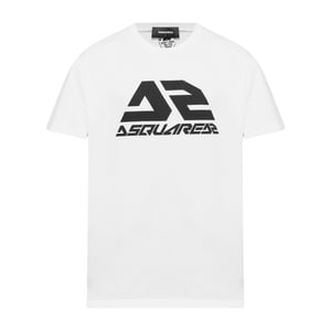 Dsquared2 T-shirt Met Opvallend Logo En Coole Pasvorm, Wit