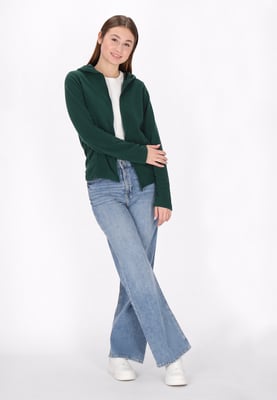 Mymo Fleece jas Dames donkergroen