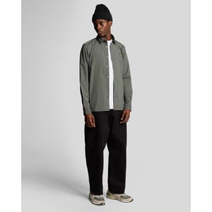 Lyle & Scott Heren Bamboe Shirt Met Lange Mouwen (Grijs)