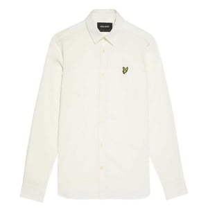 Lyle & Scott Heren Bamboe Shirt Met Lange Mouwen (Wit)