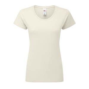 Fruit Of The Loom Vrouwen / Dames Ringgesponnen Premium T-Shirt (Natuurlijk)