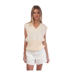 Off White Dames Zwemmen Mouwloos Top (Beige)
