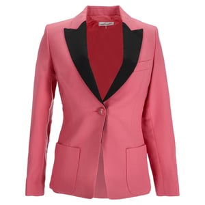 Emilio Pucci enkelgeknoopte blazer met zakken in roze wol