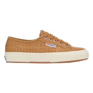 Superga Dames/Dames 2750 Geweven Leren Trainers (Beige/Off White)