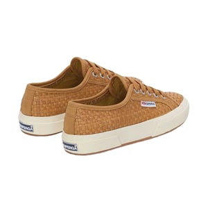 Superga Dames/Dames 2750 Geweven Leren Trainers (Beige/Off White)