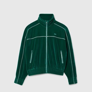 Oversized dames sweatshirt van Lacoste met rits en velours afwerking in meerdere kleuren.