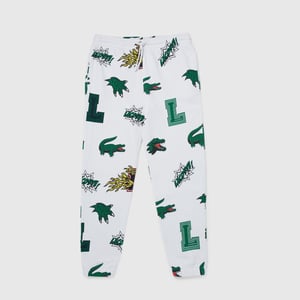 Lacoste joggingbroek voor dames met seizoensprint in het wit