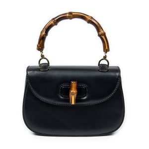 Vintage Bamboo Flap Top Handle  Schoudertas