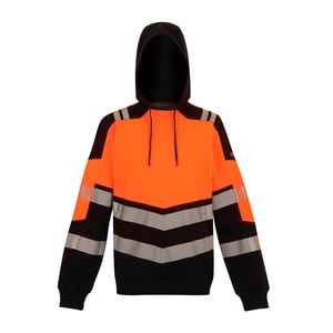 Regatta Professional Unisex X-Pro klasse 2 Hi-Vis Hoodie voor volwassenen (Zwart/Oranje)
