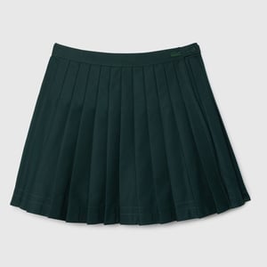 Lacoste damesrok van geplooide twill in groen