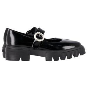 Stuart Weitzman Nolita Platform Mary Janes in Zwart Glanzend Leer