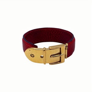 Vintage leren armband van Gucci