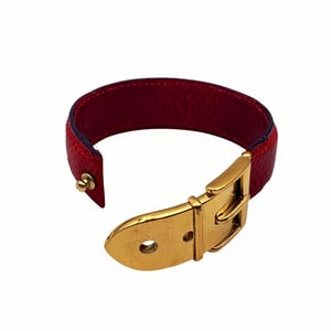 Vintage leren armband van Gucci