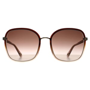 Chloe Square Womens Crystal Brown Lichtroze Bruin Gradiënt met Lichtspiegel CH0031S