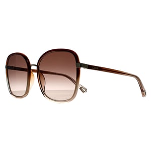 Chloe Square Womens Crystal Brown Lichtroze Bruin Gradiënt met Lichtspiegel CH0031S