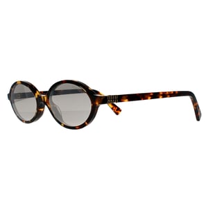 Miu Miu Ovaal Honing Havana Lichtgrijs Zilver Spiegel MU 04ZS
